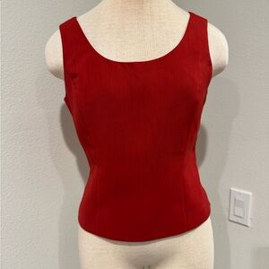 Kasper Brick Red Tank Top